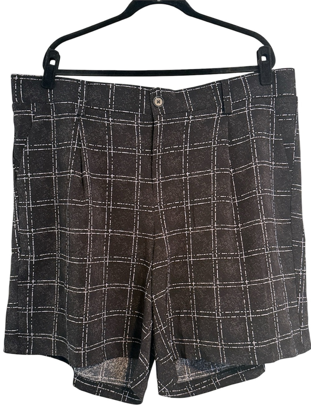Torrid Black, Grey, and Purple Checkered Shorts NWT